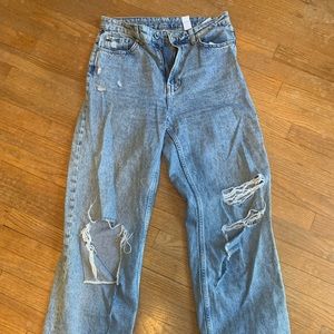 H&M loose straight high waist jeans
